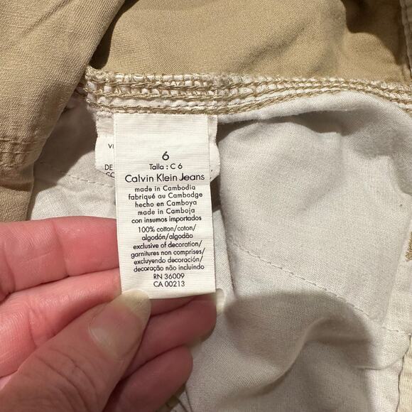 Calvin Klein Size 6 Ladies Cargo Shorts Safari Masc Timeless Cruise Vacation - Picture 9 of 10
